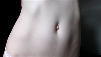 Cute creamy girl belly and navel waves